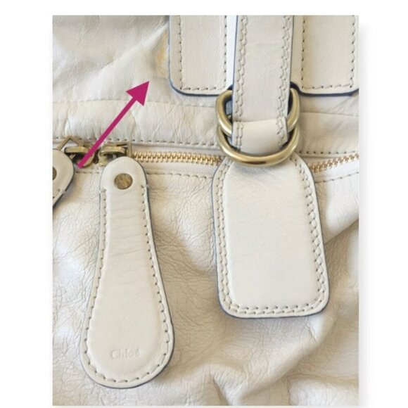 Chloe bag, Bay bag in cream leather - Picture 7 of 10